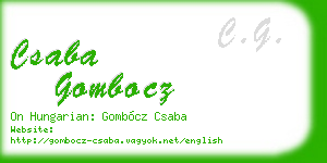 csaba gombocz business card